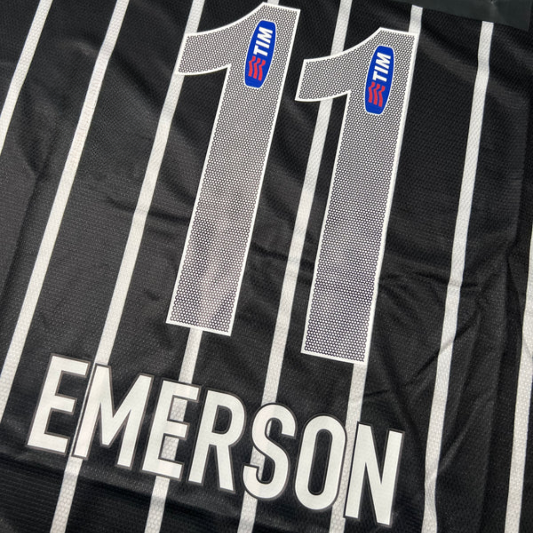 Camisa Retrô Corinthians Reserva 2013 Preta/Branca Masculina