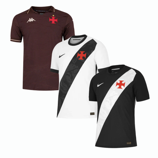 Vasco da Gama Home, Away e Third 2026  - Kit 3 - Fan Version