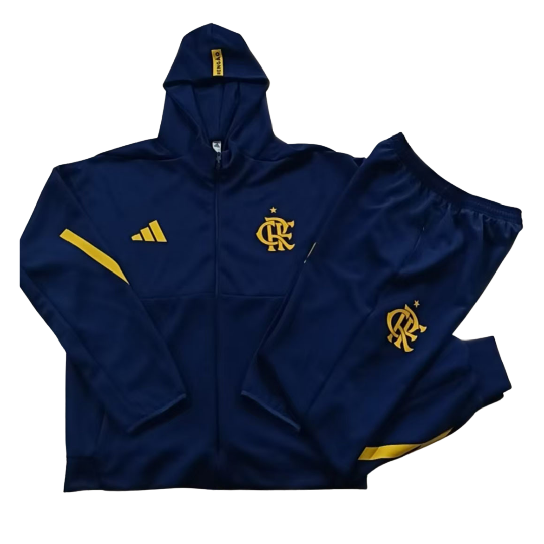 Conjunto Adidas Flamengo Azul e Amarelo - Treino