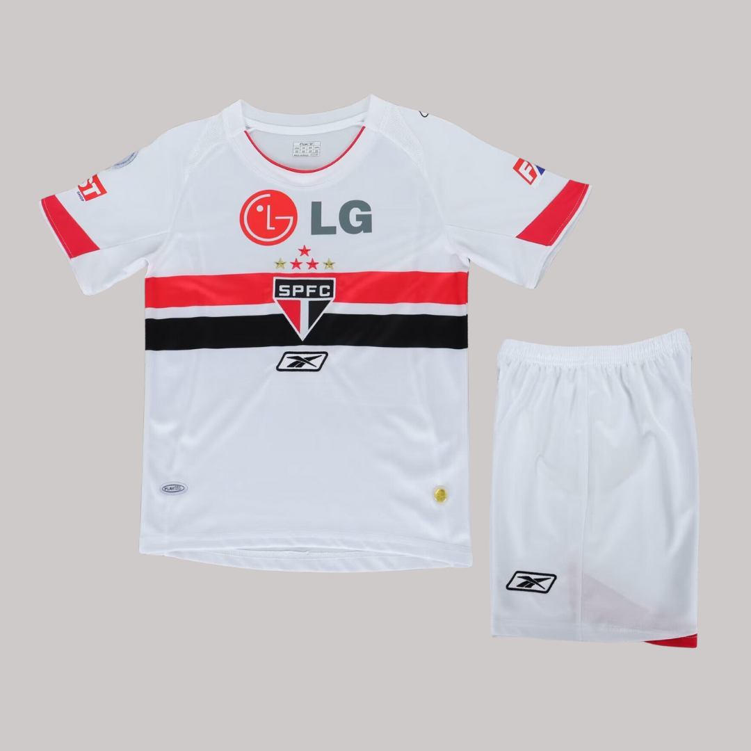 Camisa Sao Paulo Kit Kids Retro 2007/08 - Home