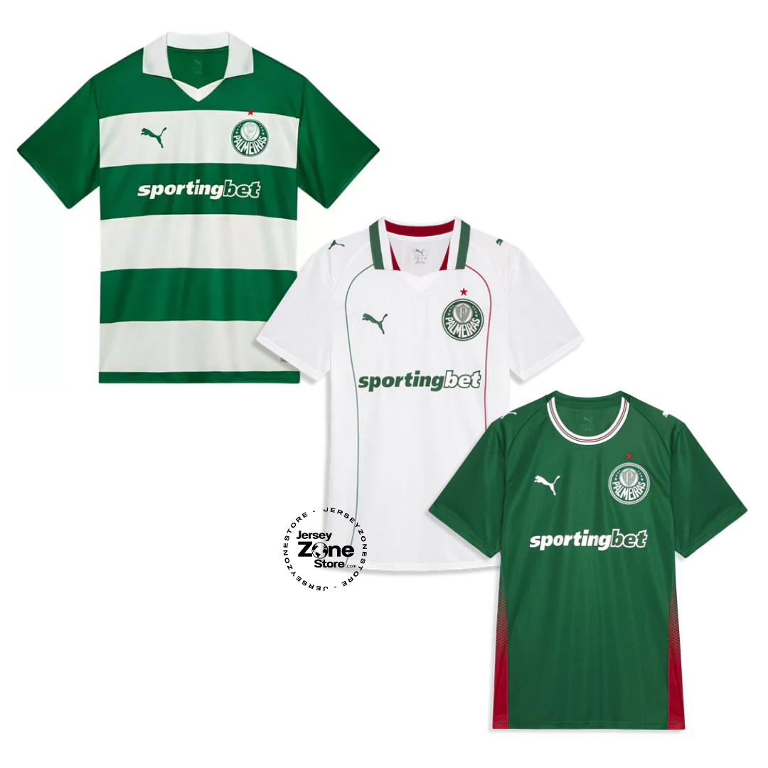 Palmeiras Home, Away e Avanti 2026 - Kit 3 - Fan Version
