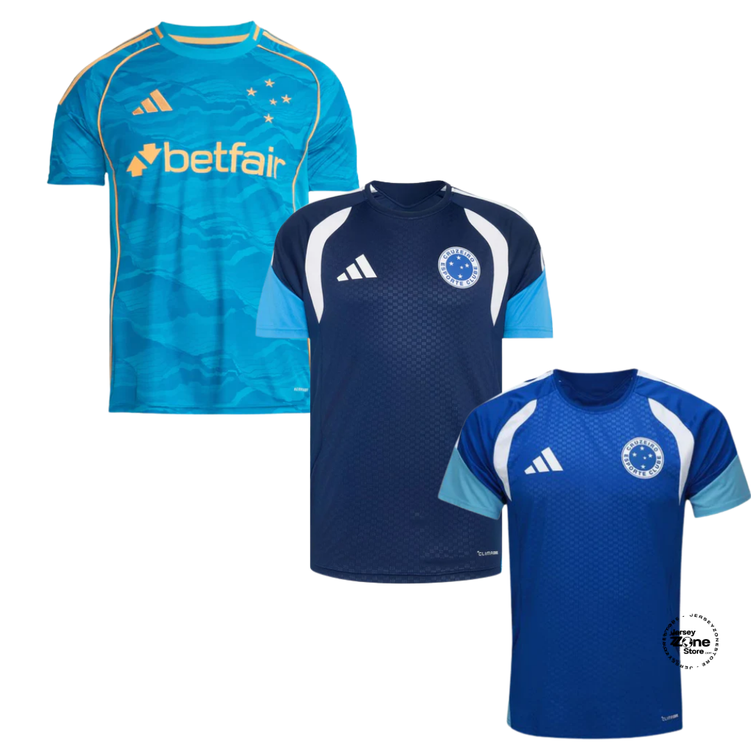 Combo Cruzeiro Treino e Third 2026 - Kit 3 - Fan Version