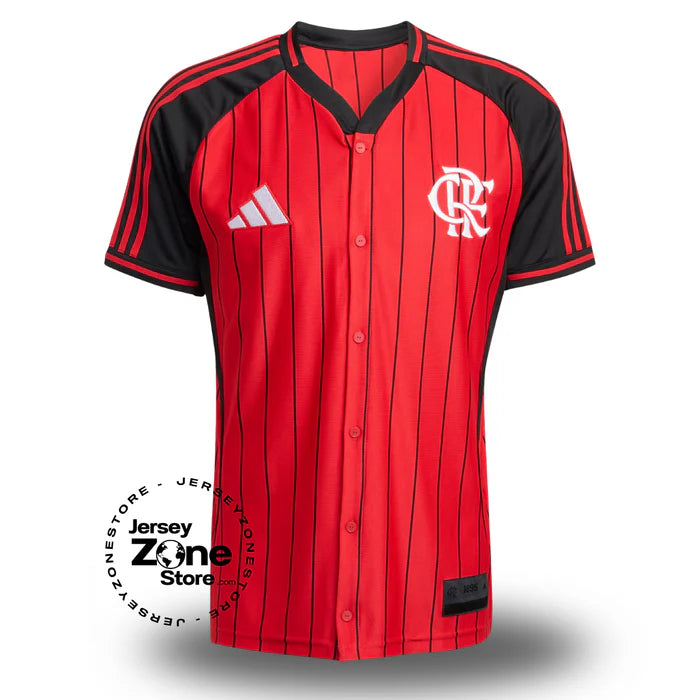 Flamengo Home Jersey 2025/26 - Version Baseball US Pack [Slim Fit]