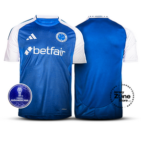 Cruzeiro 2025 Home  Fan Version com Patch Sudamericana