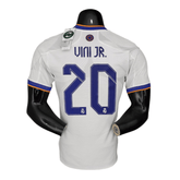 Real Madrid Home Authentic Player 2021/22 Vini JR. 20 FIFA WCC Patch UCL UEFA Foundation Patches - Slim Fit