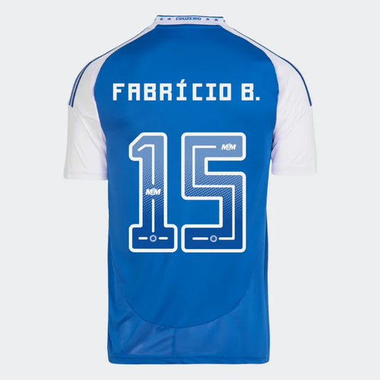 Camisa adidas Cruzeiro 2025/26 I - FABRÍCIO B. Nº 15 - Jersey Zone