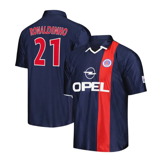 PSG Ronaldinho Retro 2001/02 Home Fan Jersey Paris Saint-Germain