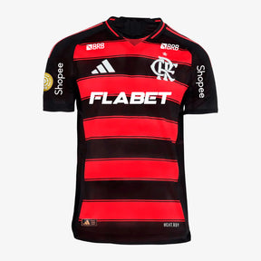Camisa Adidas Flamengo 2025/26 I Authentic Com Patrocínios + Patch Mundial [Slim Fit]