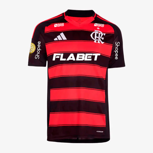 Camisa Adidas Flamengo 2025/26 I Com Patrocínios + Patch Mundial