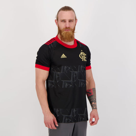 Flamengo Graphic Metallic Preta 2021- Retro - Jersey Zone