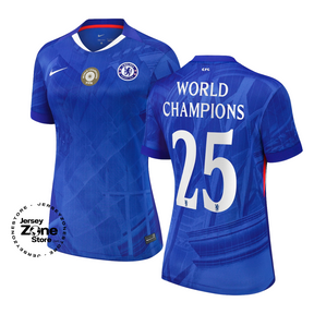 Chelsea Home Women 2025-26 World Champions 25 printing