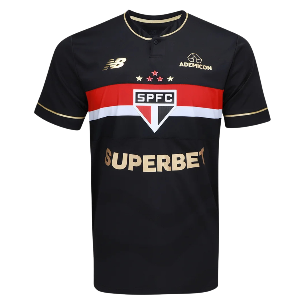 Camisa Sao Paulo Tricolor Third 25/26 - Preta | Fan Jersey