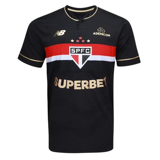 Camisa Sao Paulo Tricolor Third 25/26 - Preta | Fan Jersey