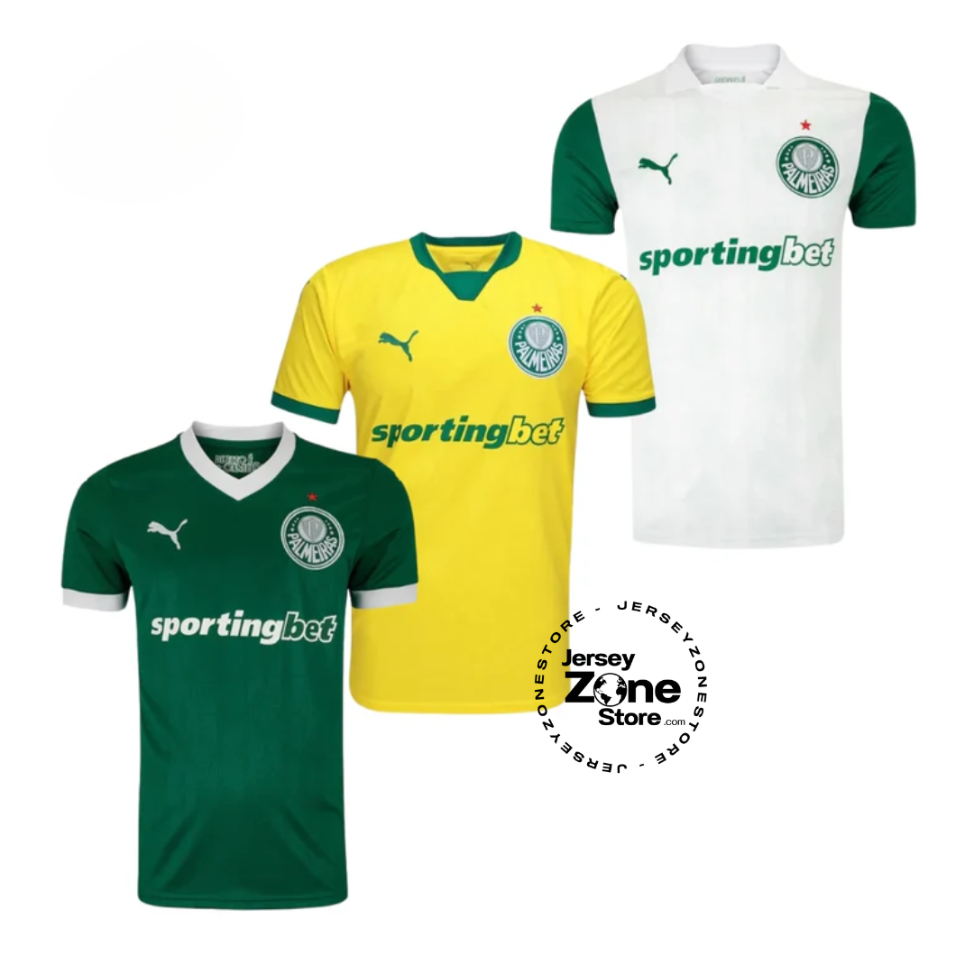 Palmeiras Home, Away e Third 2025/26 - Kit 3 - Fan Version
