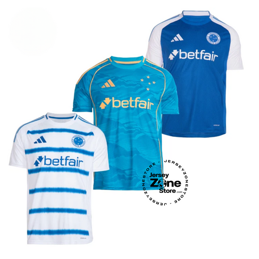 Combo Cruzeiro Home, Away e Third 2025/26 - Kit 3 - Fan Version