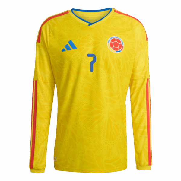 Luis Diaz Long Sleeve Colombia Home - Fan Version World Cup 2026