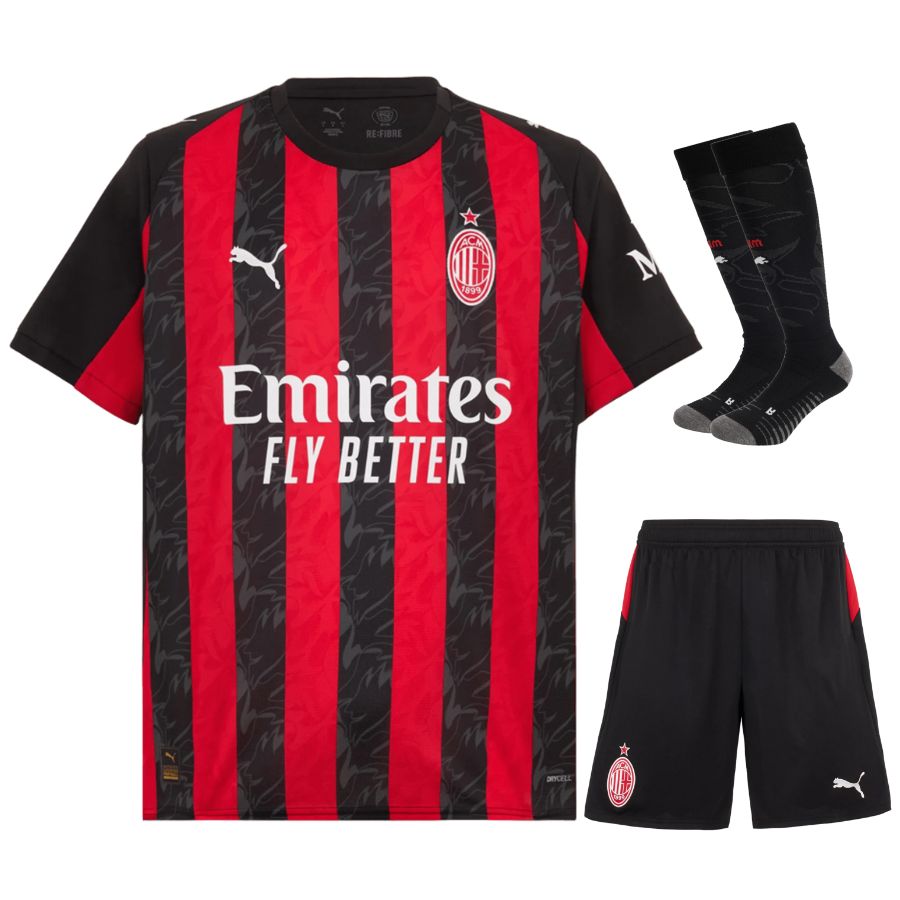 AC Milan Home Kit Kids 2025/26