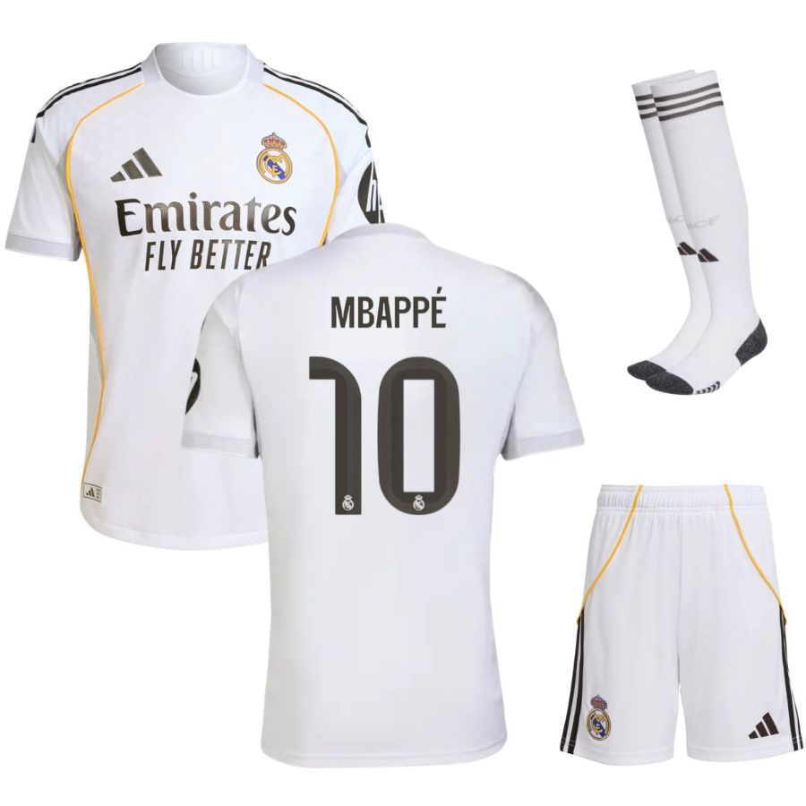 Real Madrid home Kit Kids 2025/26 Mbappe