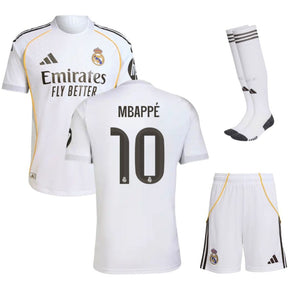 Real Madrid home Kit Kids 2025/26 Mbappe