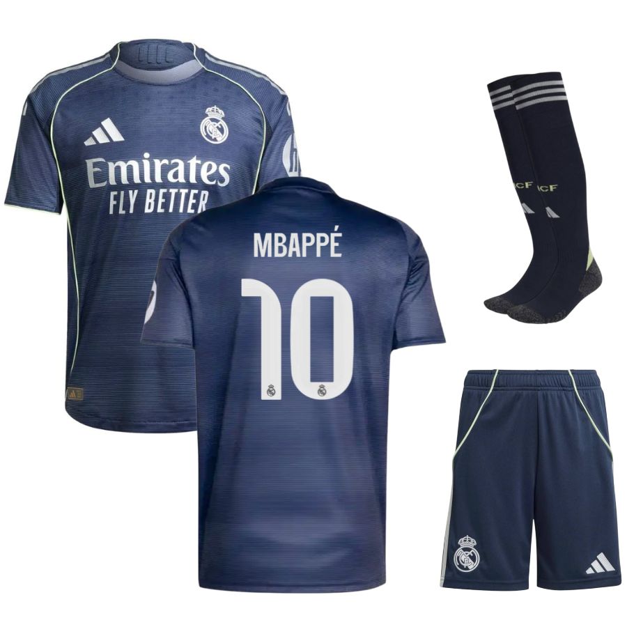 Real Madrid Away Kit Kids 2025/26 Mbappe