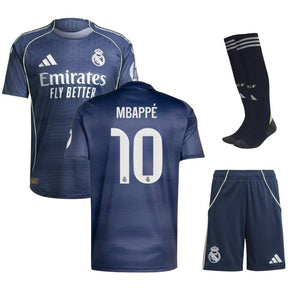 Real Madrid Away Kit Kids 2025/26 Mbappe