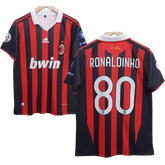 AC Milan Ronaldinho Embroidery Retrô Jersey - Collection