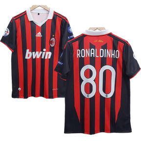 AC Milan Ronaldinho Embroidery Retrô Jersey - Collection