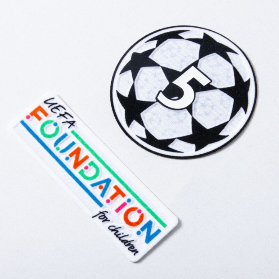 Barcelona Olmo 20 Home 2024/25 Patches UCL UEFA Foundation (Official Printing)