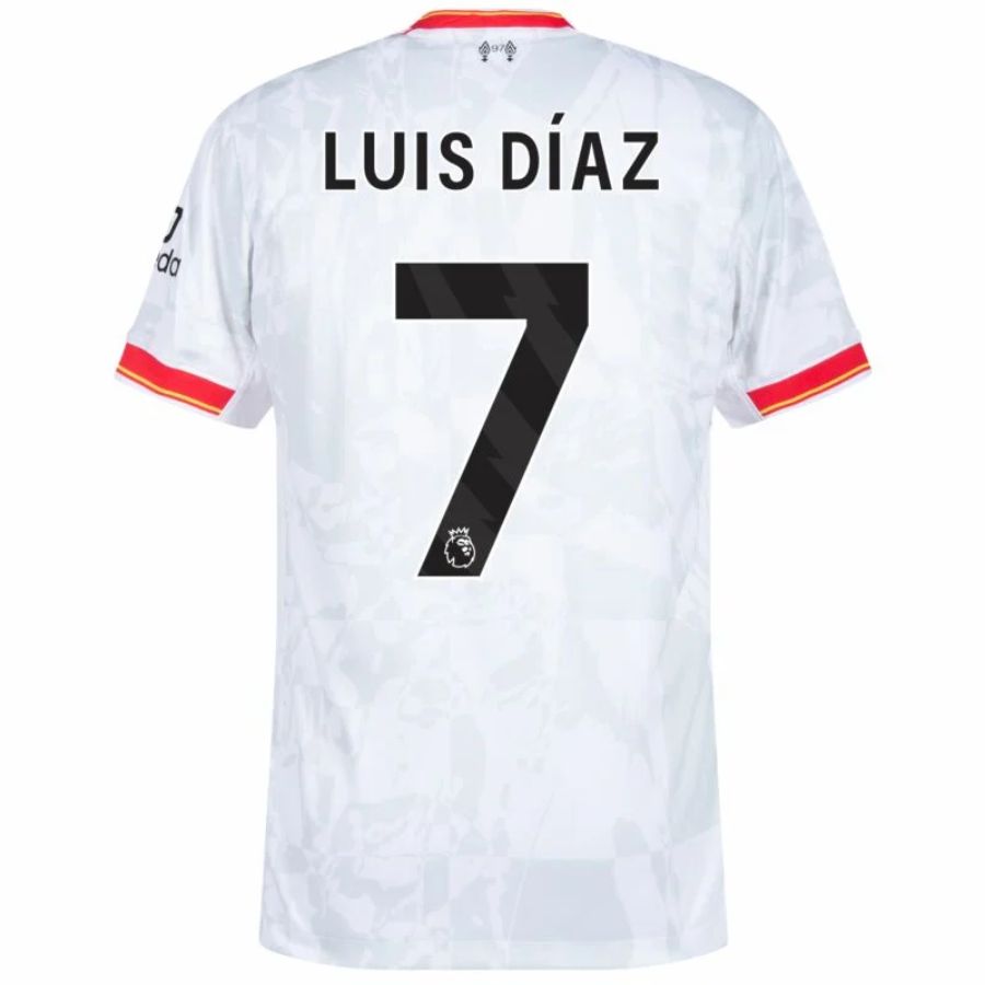 Liverpool Luis Díaz 7 Away 2024/25 Patches UCL UEFA Foundation (Official Printing)