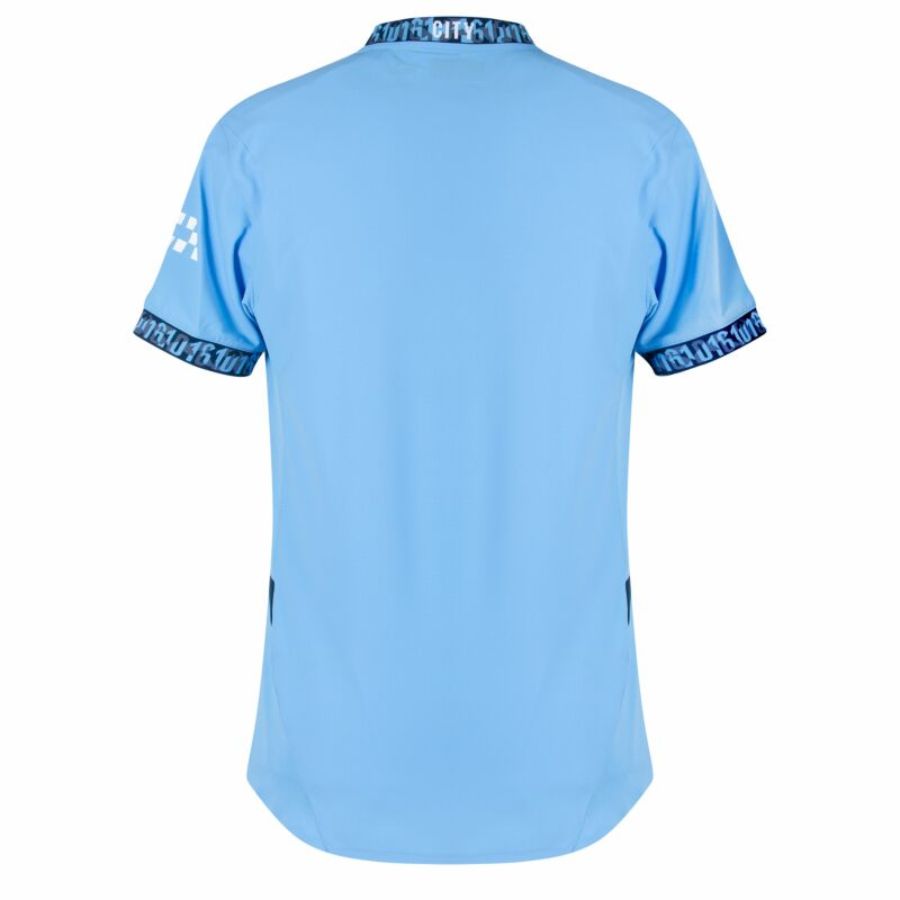 Manchester City Home 2024/25 Patches UCL UEFA Foundation (Official Printing) - Jersey Zone
