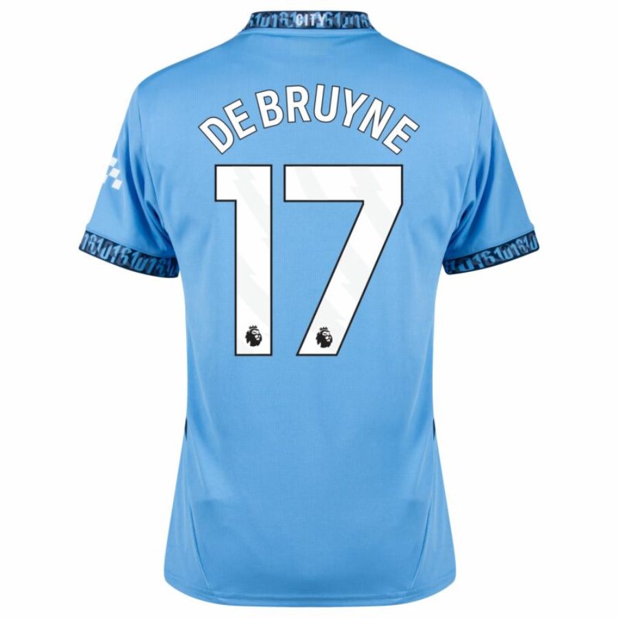 Manchester City Home 2024/25 Patches UCL UEFA Foundation (Official Printing) - Jersey Zone