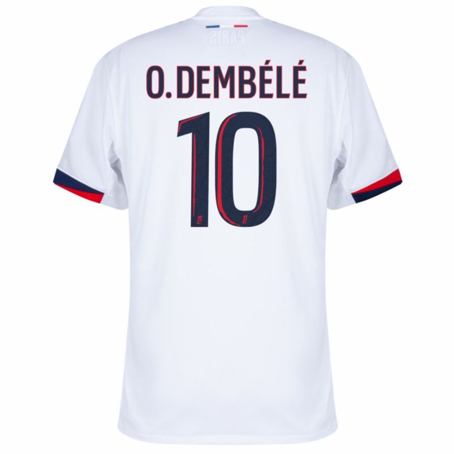 Paris Saint-Germain O.DEMBELE 10 Fan Jersey Away 2024/25 Patches UCL UEFA Foundation (Official Printing)