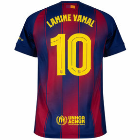 Barcelona Lamine Yamal 10 Home Fan Jersey 2025/26 - Patchs UCL UEFA