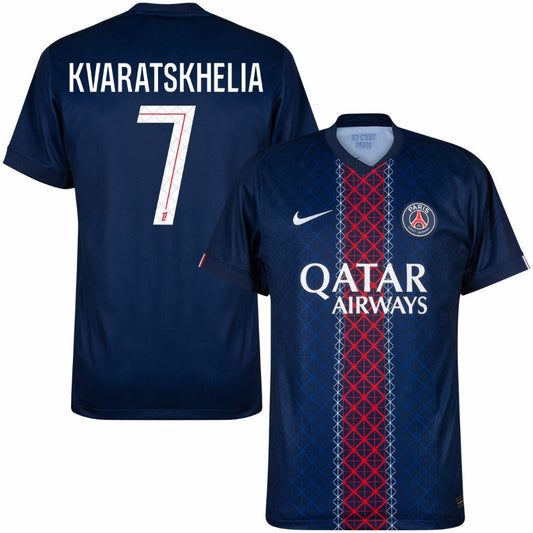 PSG Kvaratskhelia 7 Home Fan Jersey 2025/26