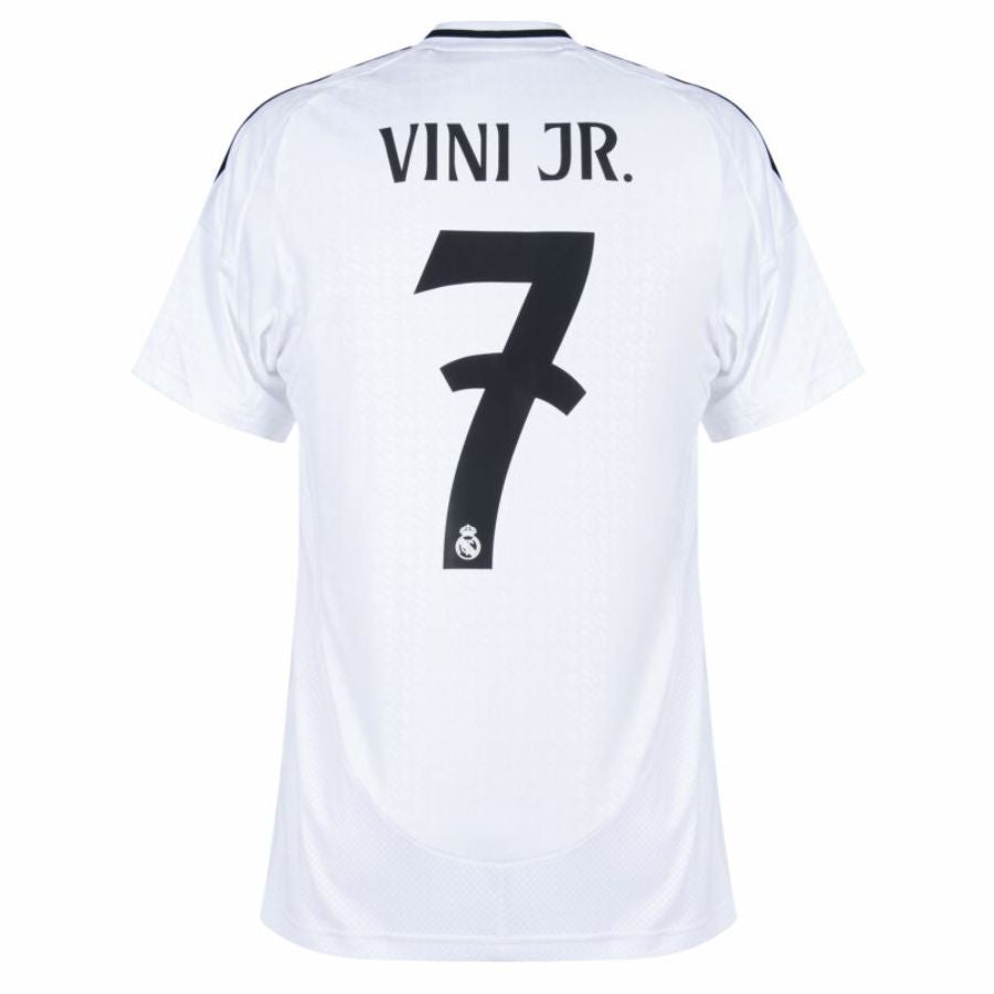 Real Madrid Vini JR. 7 Home Fan Jersey 2024/25 Patches UCL UEFA Foundation (Official Printing) - Jersey Zone