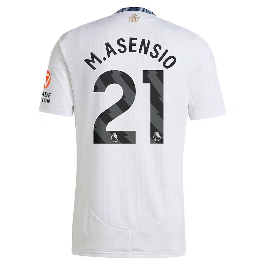 Aston Villa Marco Asensio 21 Away Fan Jersey 2024/25 Patches UCL UEFA Foundation (Official Printing)