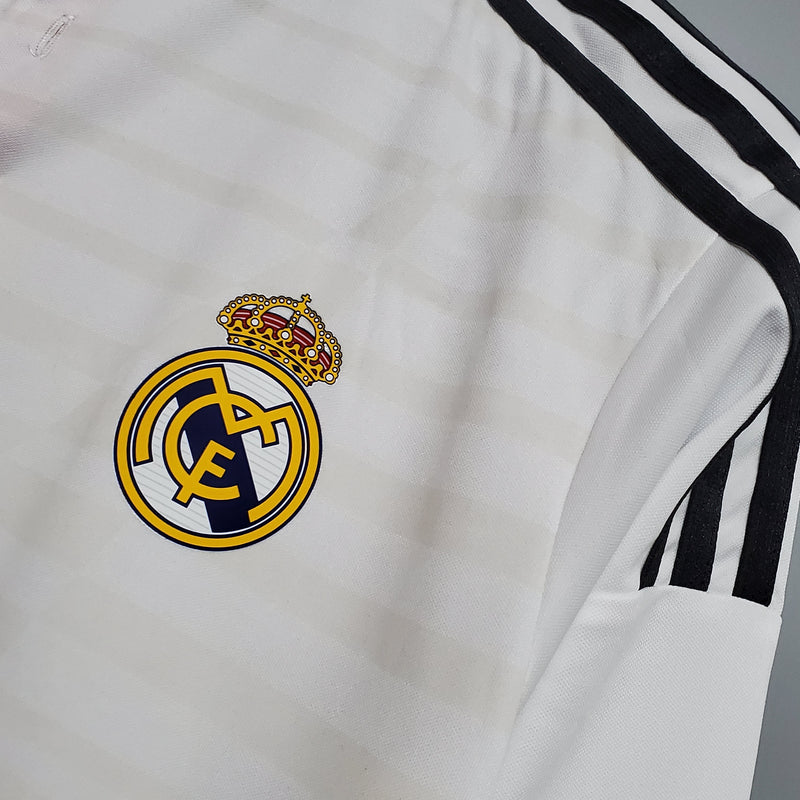 Camisa Real Madrid Titular 14/15 - Retro Manga Comprida