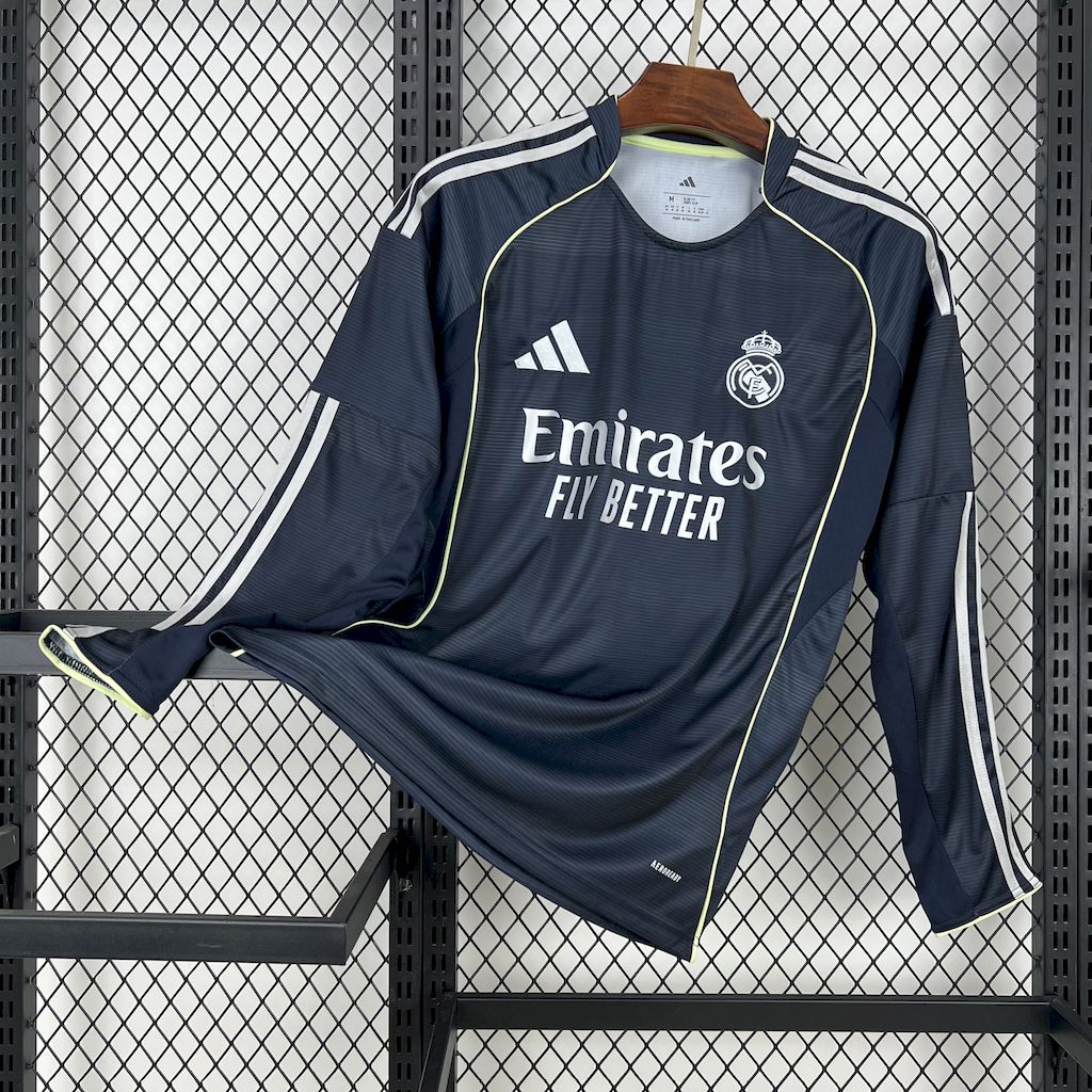 Real Madrid 2025/26 Away Long Sleeves Jersey