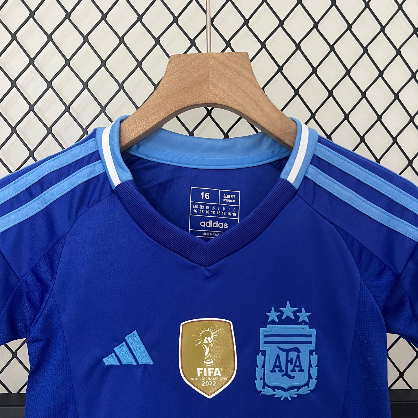 Argentina Away Kids Kit 2024 - Patch Fifa World Champions 2022
