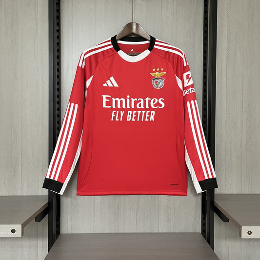 Long Sleeve 2025/26 Benfica Home Jersey