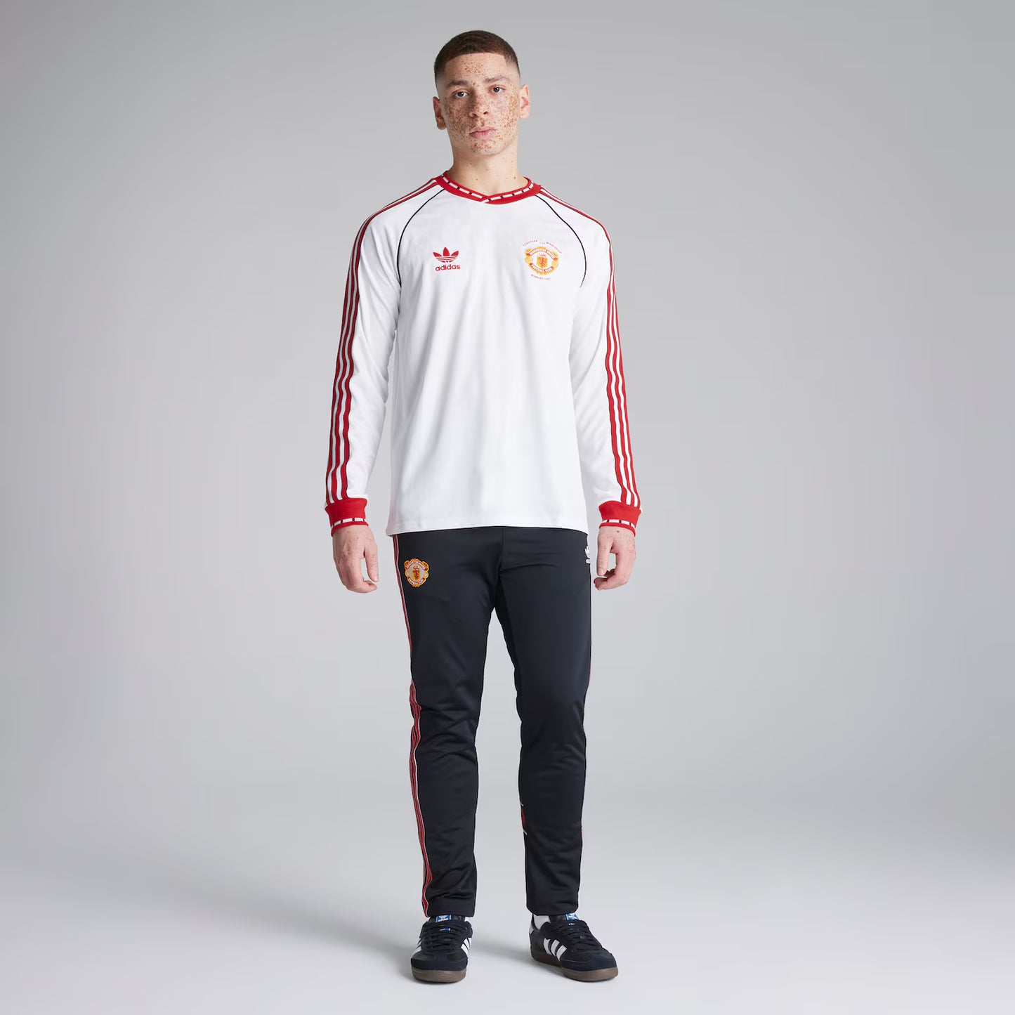 Manchester United Bring Back 1991 Away Long Sleeve Jersey White