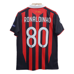 AC Milan Ronaldinho Embroidery Retrô Jersey - Collection