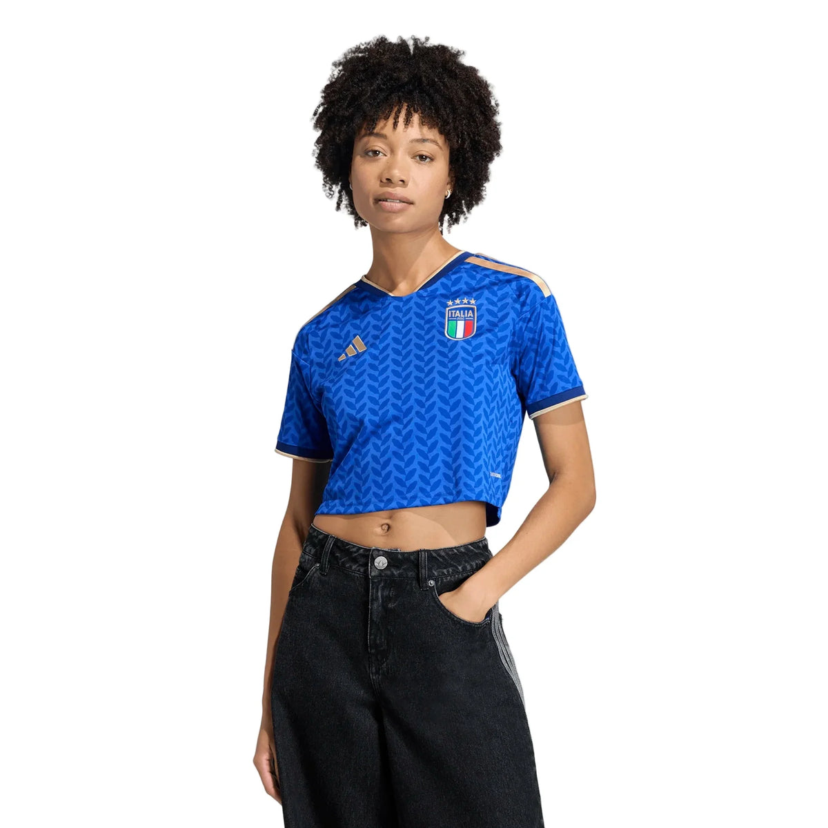 2026 Italy Women's Stadium Home Cropped Soccer Jersey