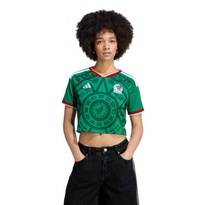 2026 Mexico Women's Stadium Home Cropped Soccer Jersey - World Cup 2026