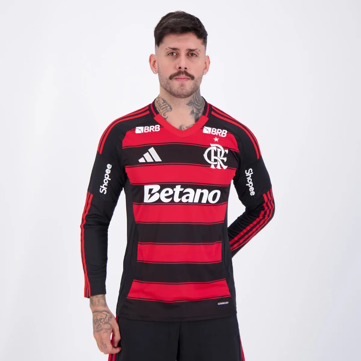 Camisa Manga Longa Adidas Flamengo 2025/26 I All Sponsor