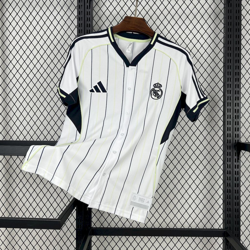 Real Madrid Home Jersey 2025/26 - Version Baseball US Pack [Slim Fit]