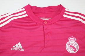 Real Madrid 2014/15 Pink Jersey Long Sleeve Retro - Patch Champions