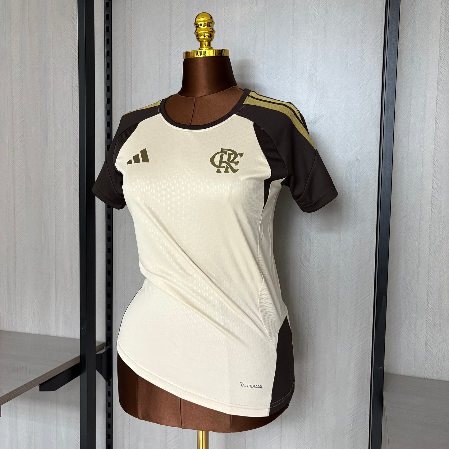 Camisa Flamengo Treino 2026 Feminina Bege - Fan Version