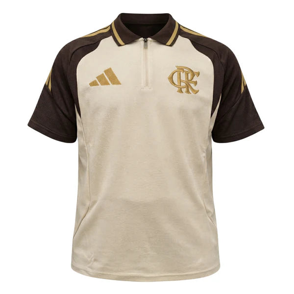 Conjunto Flamengo Treino C/Zíper 26/27 - Bege