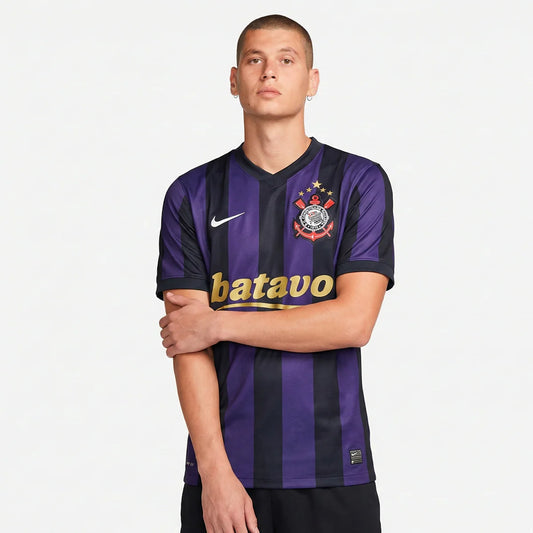Retrô Corinthians Terceira 2009 Preta/Roxa Masculina